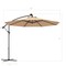 Patio Hanging Umbrella 10 ft – Solar LED Sun Shade with Cross Base